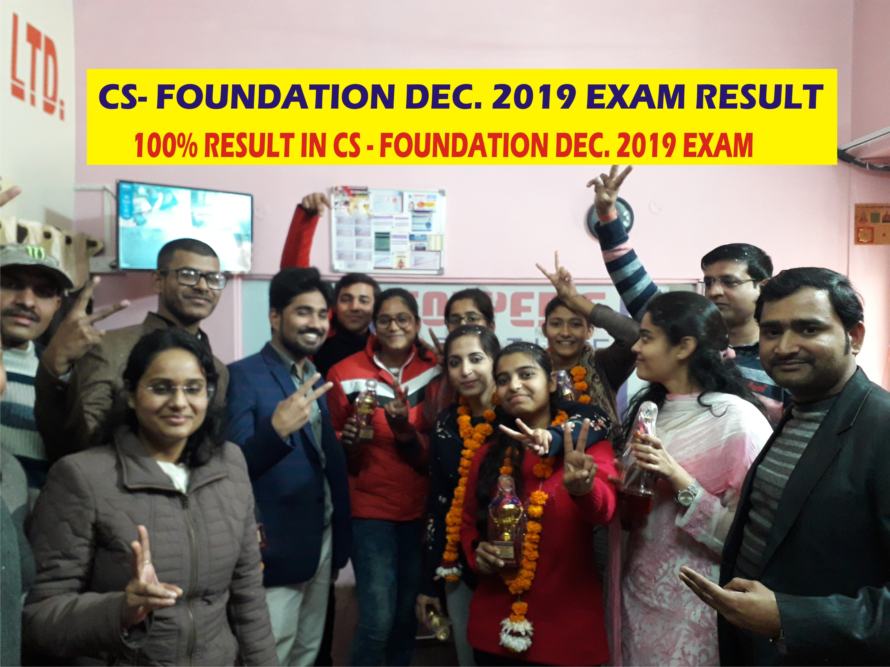 CS FOUNDATION DEC-2019 EXAM RESULT ( ALL OVER INDIA 9TH RANK )  (100% RESULT)